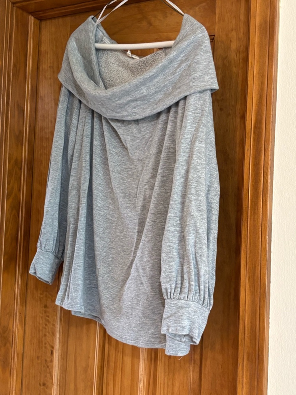 Caslon Light Gray Cowl Neck Sweater